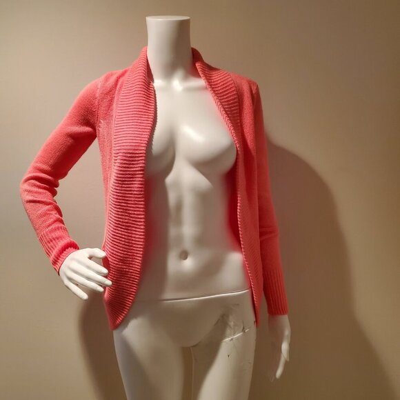 Lilly Pulitzer Amalie Open Cardigan Sweater Neon Pink XXS - Picture 4 of 6